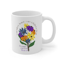 Load image into Gallery viewer, White Ceramic Mug 11oz - Promise Garden Flowers
