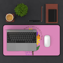 Load image into Gallery viewer, Pink Desk Mat - Promise Garden Flowers
