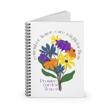 Load image into Gallery viewer, White Spiral Notebook - Promise Garden Flowers
