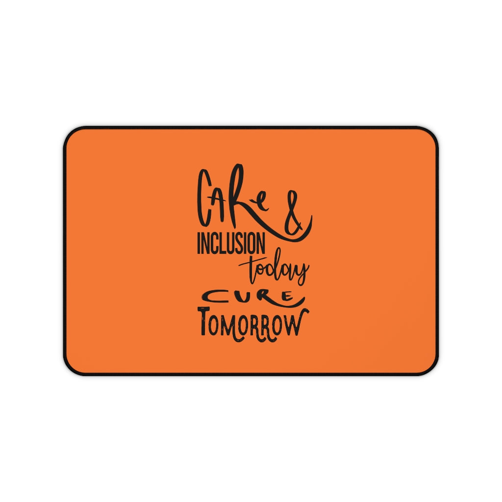 Orange Desk Mat - Care & Inclusion