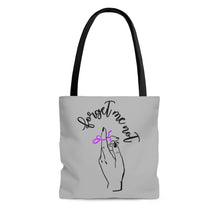 Load image into Gallery viewer, Grey Tote Bag - Forget me (k)Not
