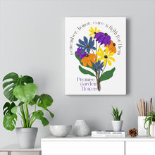 Load image into Gallery viewer, White Frameless Canvas - Promise Garden Flowers
