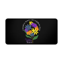 Load image into Gallery viewer, Black Desk Mat - Promise Garden Flowers
