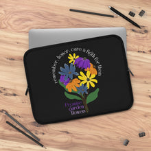 Load image into Gallery viewer, Black Laptop Sleeve - Promise Garden Flowers
