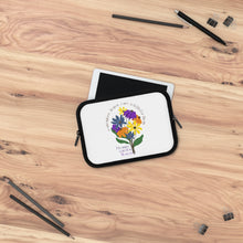 Load image into Gallery viewer, White Laptop Sleeve - Promise Garden Flowers
