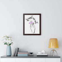 Load image into Gallery viewer, Framed Vertical White Poster - Forget me (k)Not
