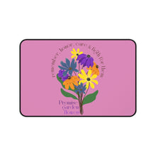 Load image into Gallery viewer, Pink Desk Mat - Promise Garden Flowers
