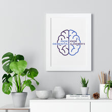 Load image into Gallery viewer, Framed Vertical White Poster - Know Dementia | Know Alzheimer’s
