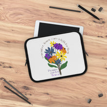 Load image into Gallery viewer, White Laptop Sleeve - Promise Garden Flowers
