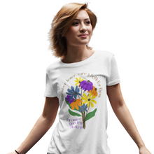 Load image into Gallery viewer, Woman Short Sleeve Tee - Promise Garden Flowers
