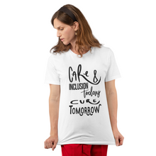 Load image into Gallery viewer, Woman Short Sleeve Tee - Care &amp; Inclusion
