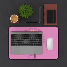 Load image into Gallery viewer, Pink Desk Mat - Promise Garden Flowers
