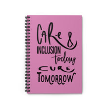 Load image into Gallery viewer, Pink Spiral Notebook - Care &amp; Inclusion
