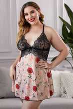 Load image into Gallery viewer, Lace Bra Splicing Floral Babydoll
