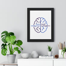 Load image into Gallery viewer, Framed Vertical White Poster - Know Dementia | Know Alzheimer’s
