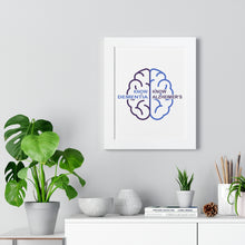 Load image into Gallery viewer, Framed Vertical White Poster - Know Dementia | Know Alzheimer’s
