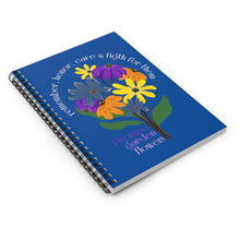 Load image into Gallery viewer, Blue Spiral Notebook - Promise Garden Flowers
