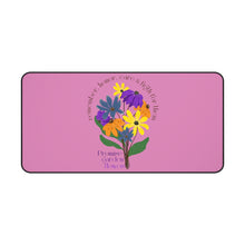 Load image into Gallery viewer, Pink Desk Mat - Promise Garden Flowers
