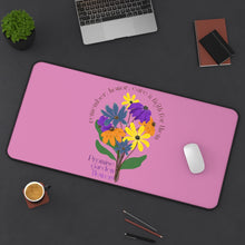 Load image into Gallery viewer, Pink Desk Mat - Promise Garden Flowers
