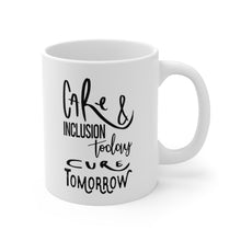 Load image into Gallery viewer, White Ceramic Mug 11oz - Care &amp; Inclusion
