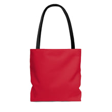 Load image into Gallery viewer, Red Tote Bag - Promise Garden Flowers
