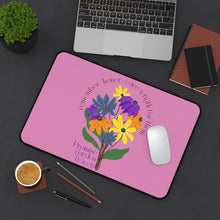 Load image into Gallery viewer, Pink Desk Mat - Promise Garden Flowers
