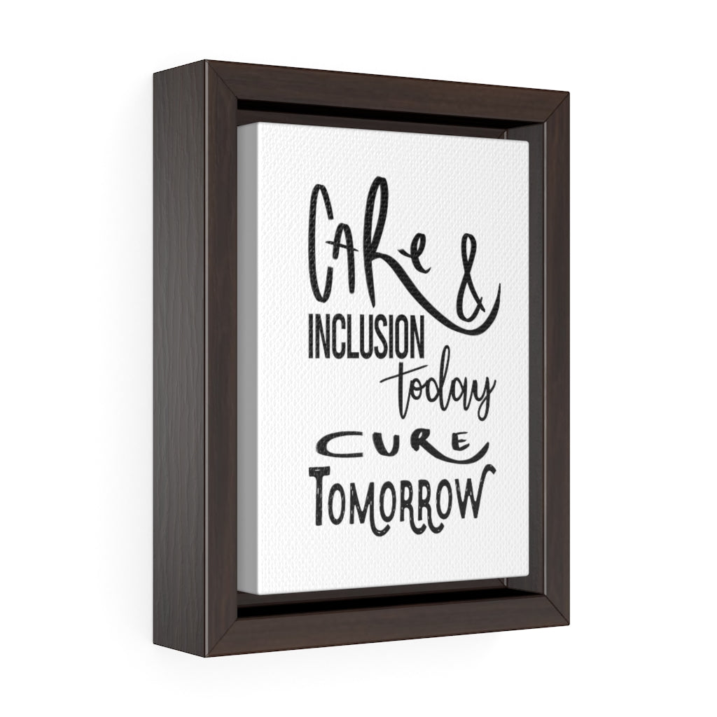 Premium White Framed Canvas - Care & Inclusion