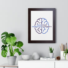 Load image into Gallery viewer, Framed Vertical White Poster - Know Dementia | Know Alzheimer’s
