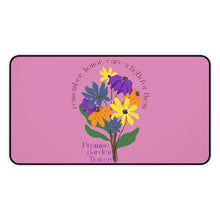 Load image into Gallery viewer, Pink Desk Mat - Promise Garden Flowers
