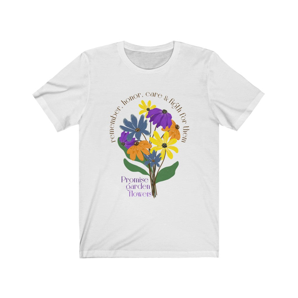 Woman Short Sleeve Tee - Promise Garden Flowers