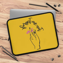 Load image into Gallery viewer, Yellow Laptop Sleeve - Forget me (k)Not
