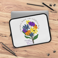 Load image into Gallery viewer, White Laptop Sleeve - Promise Garden Flowers
