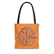 Load image into Gallery viewer, Orange Tote Bag - Know Dementia | Know Alzheimer’s
