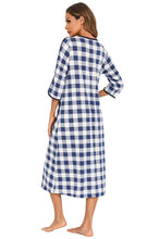 Load image into Gallery viewer, Round Neck Three-Quarter Sleeve Midi Night Dress
