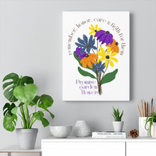 Load image into Gallery viewer, White Frameless Canvas - Promise Garden Flowers
